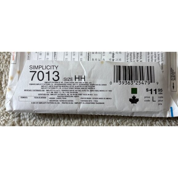 Simplicity 7013 Sewing Pattern For Womens Knit Tops Size HH (6-12) Uncut 2001 - Picture 4 of 5